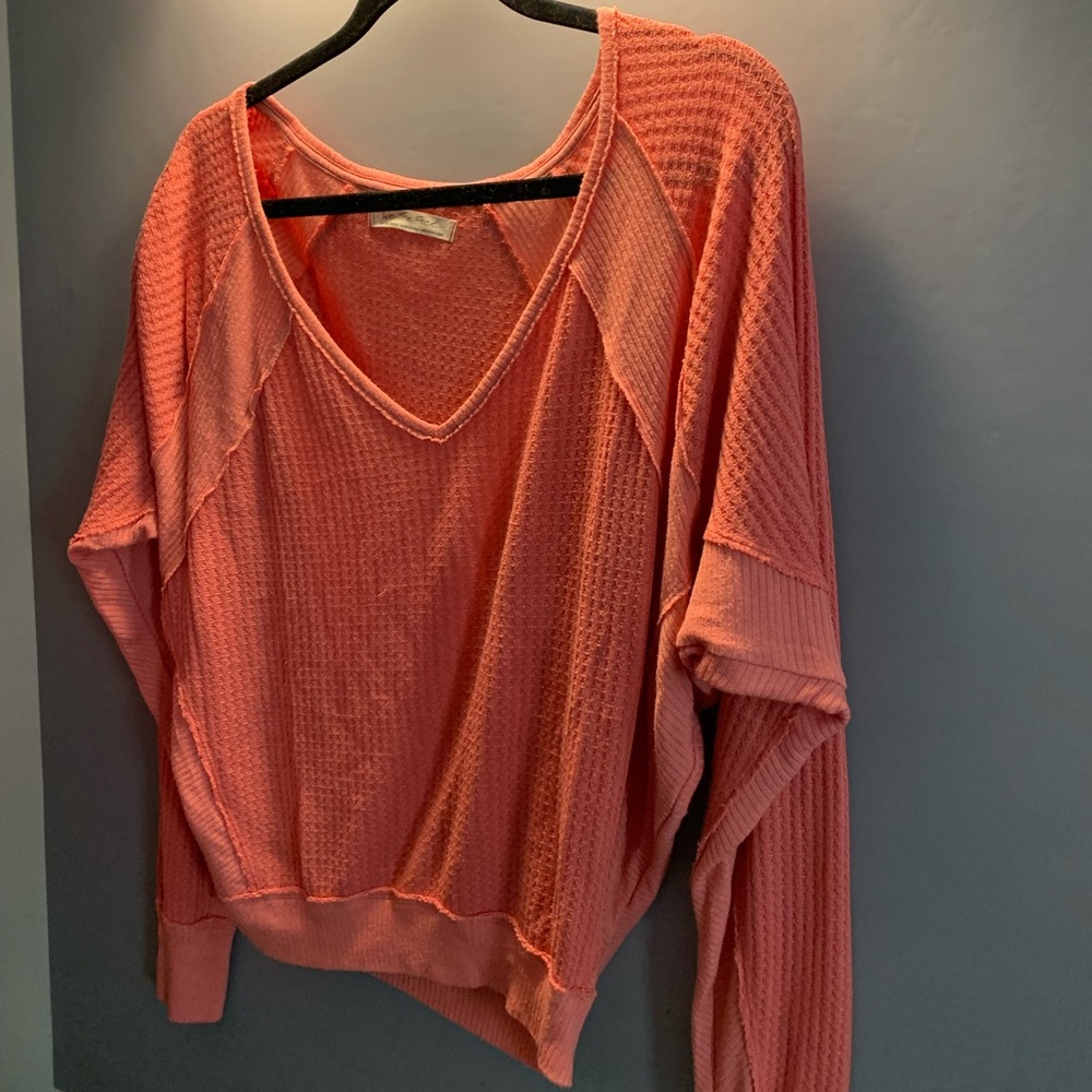 Oversized waffle long sleeve (Free People)